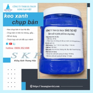 Keo xanh chụp bảng in lụa