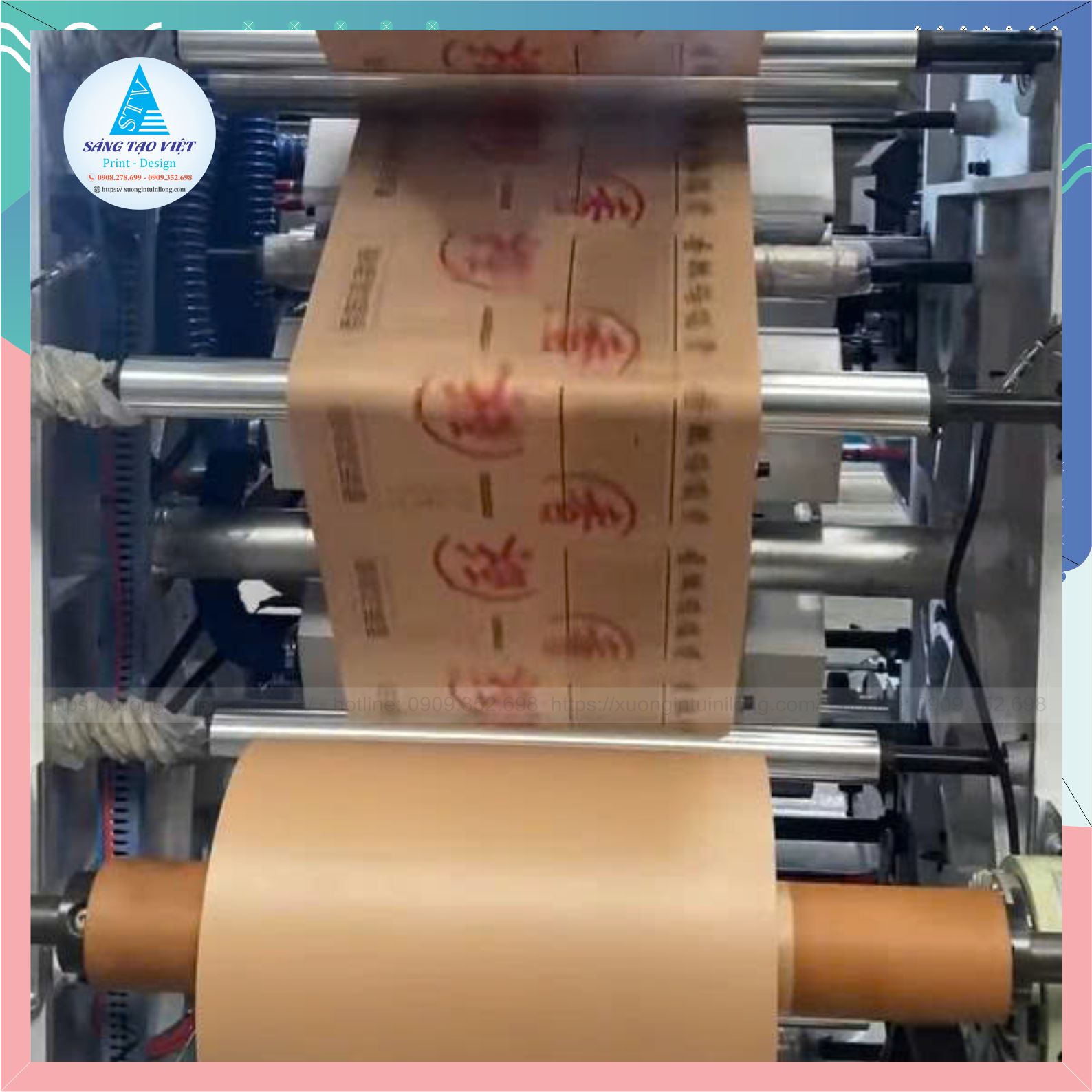 In ống đồng túi đựng gạo