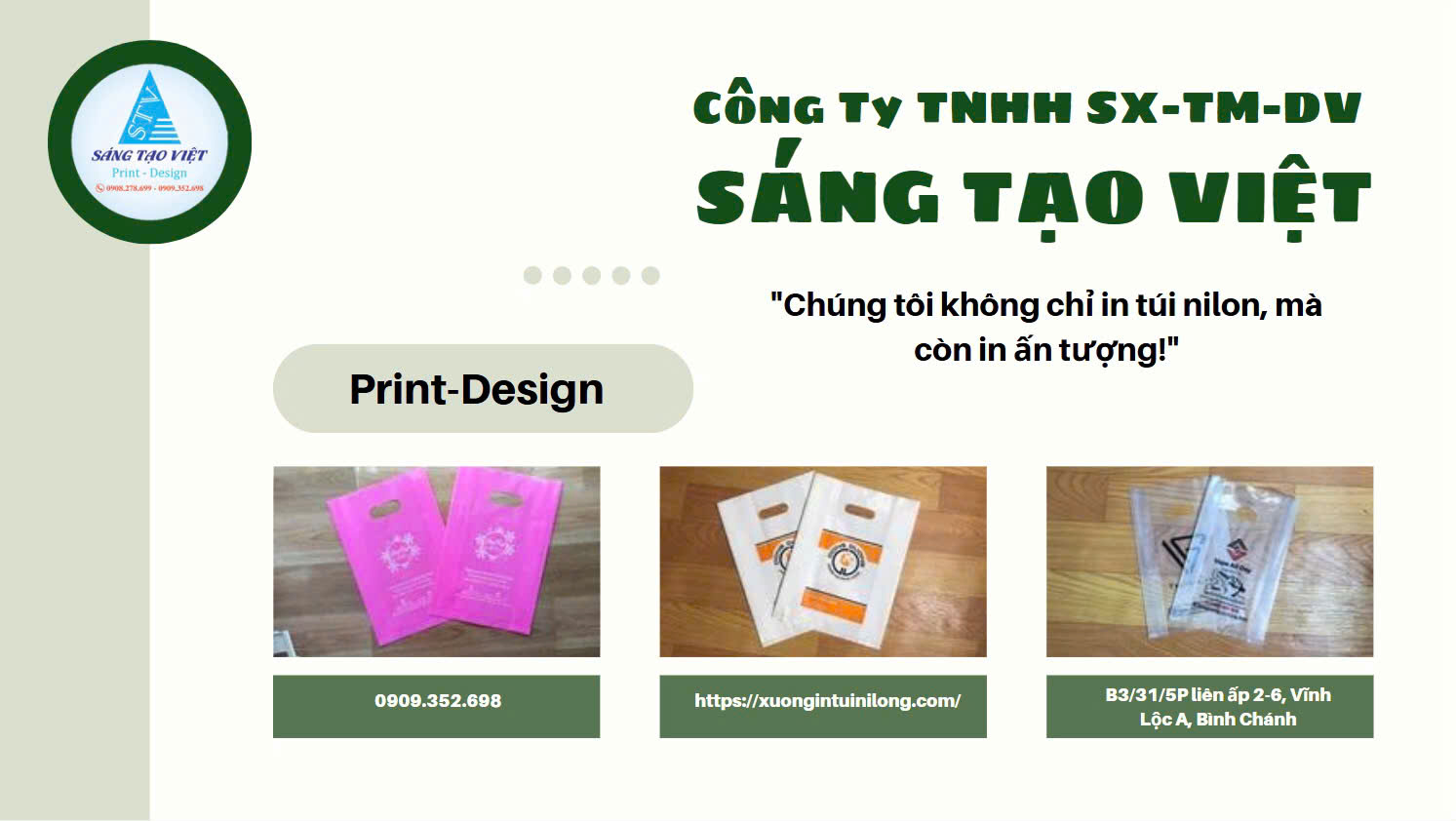 Giải pháp in túi ni lông tại Huyện Cần Giờ phù hợp với mọi ngành nghề