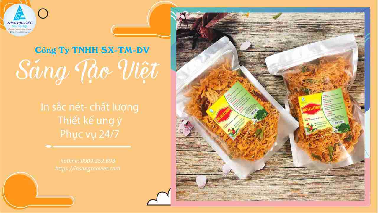 bao bì nhựa đựng khô gà