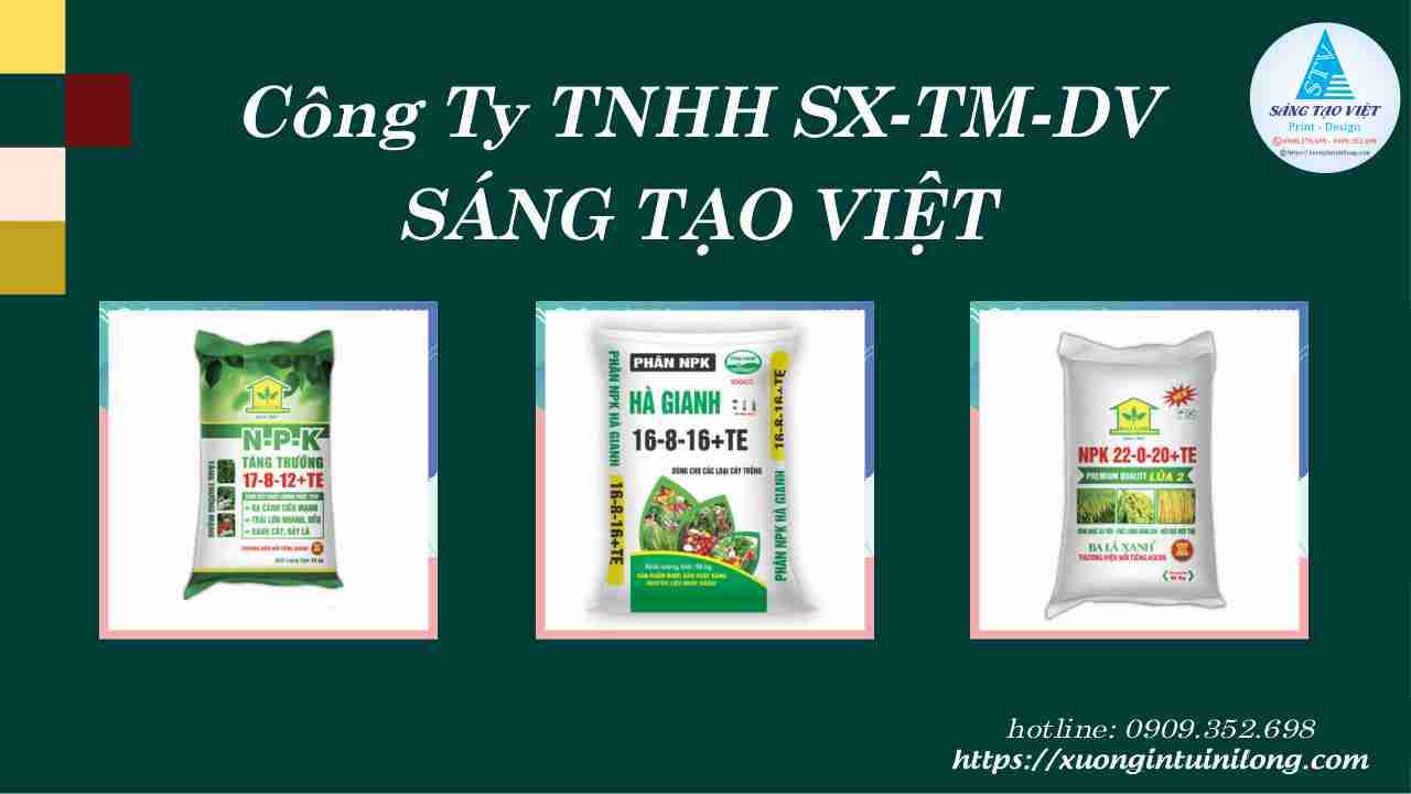 Sáng Tạo Việt cung cấp bao bì nhựa đựng phân bón chất lượng cao