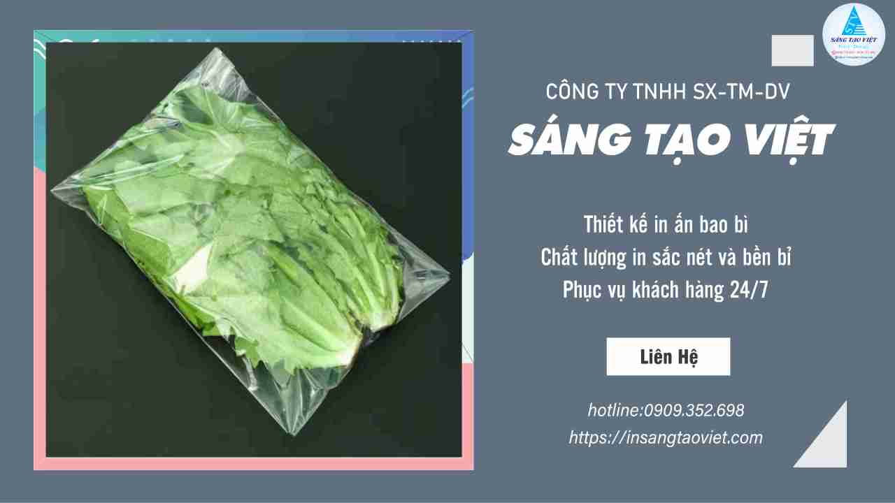 Công nghệ in ấn cho bao bì nhựa đựng rau củ quả
