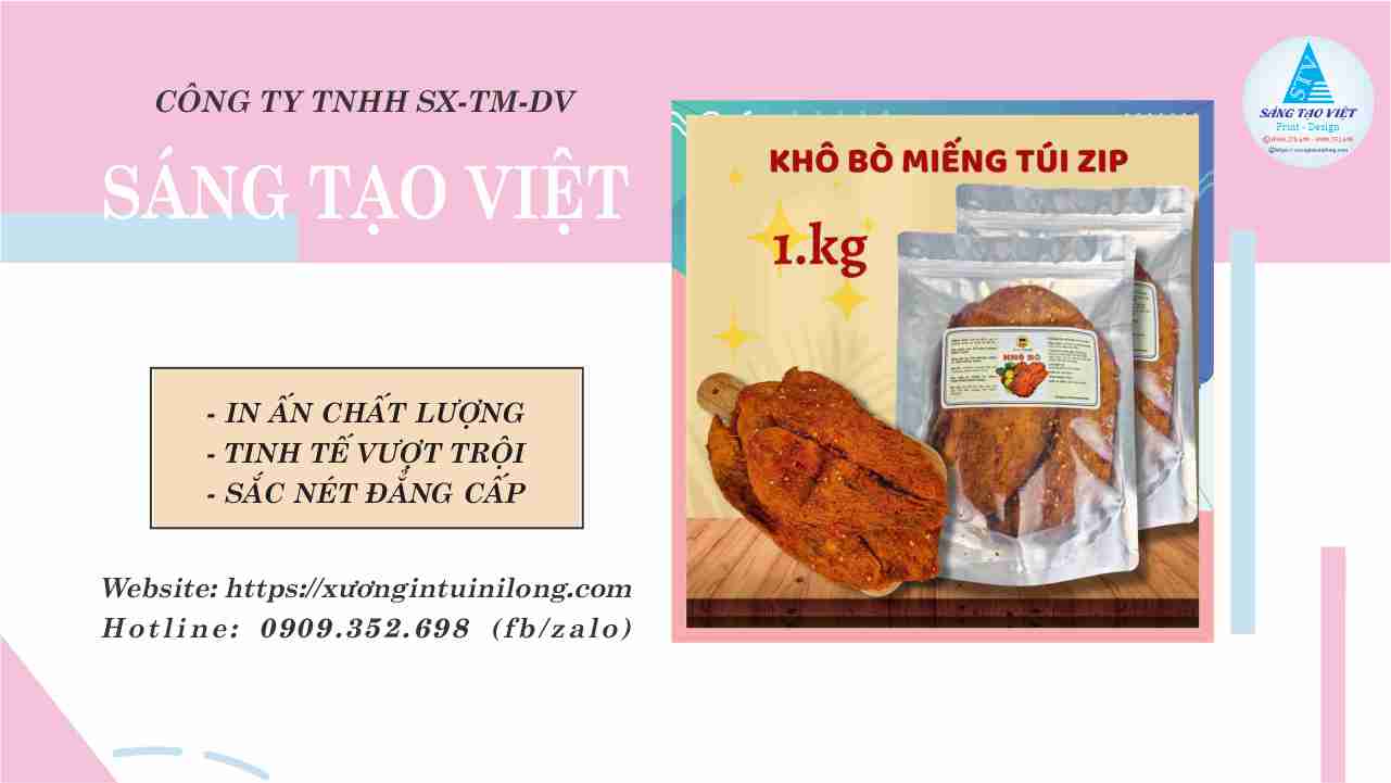  In bao bì nhựa đựng khô bò