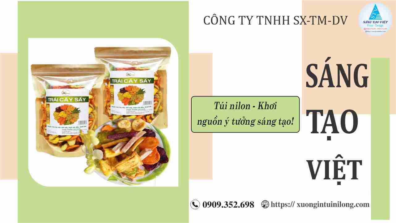 Xu hướng thiết kế bao bì nhựa đựng trái cây sấy hiện đại