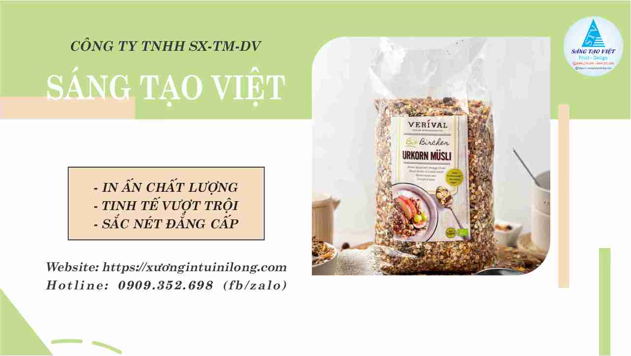 Xu hướng đổi mới bao bì nhựa đựng ngũ cốc 