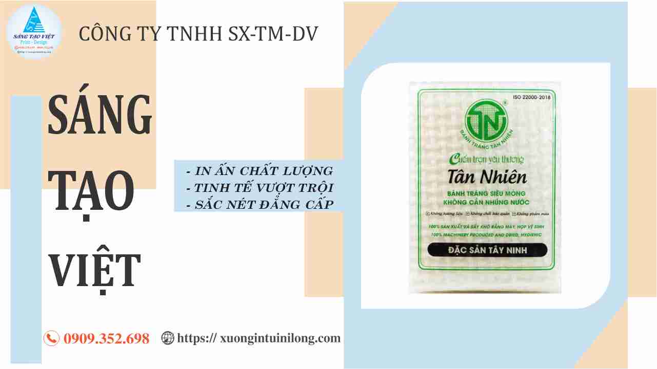 Sáng Tạo Việt in ấn bao bì đẳng cấp giúp bánh tráng Việt vươn xa