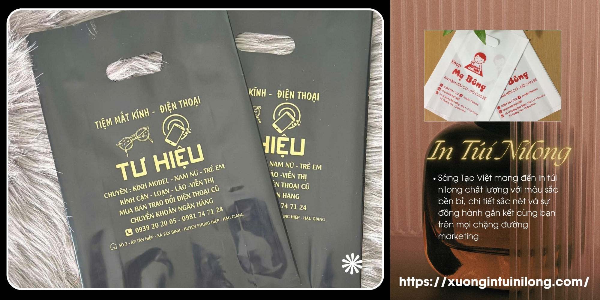 Túi nilon in logo mỹ phẩm góp phần khẳng định giá trị thương hiệu