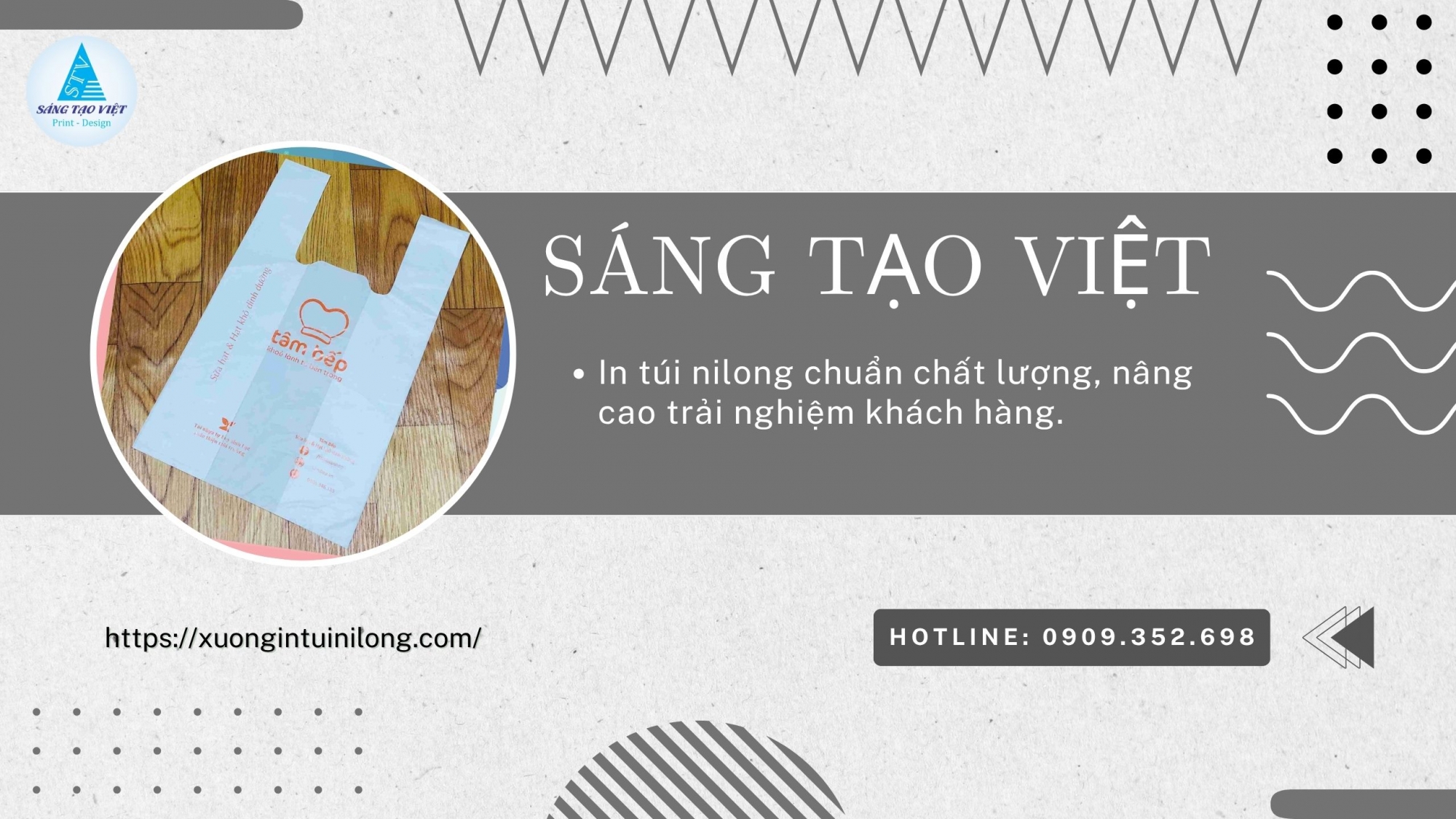 In gia công bao bì nilon phân hủy mang đến lợi ích cho doanh nghiệp