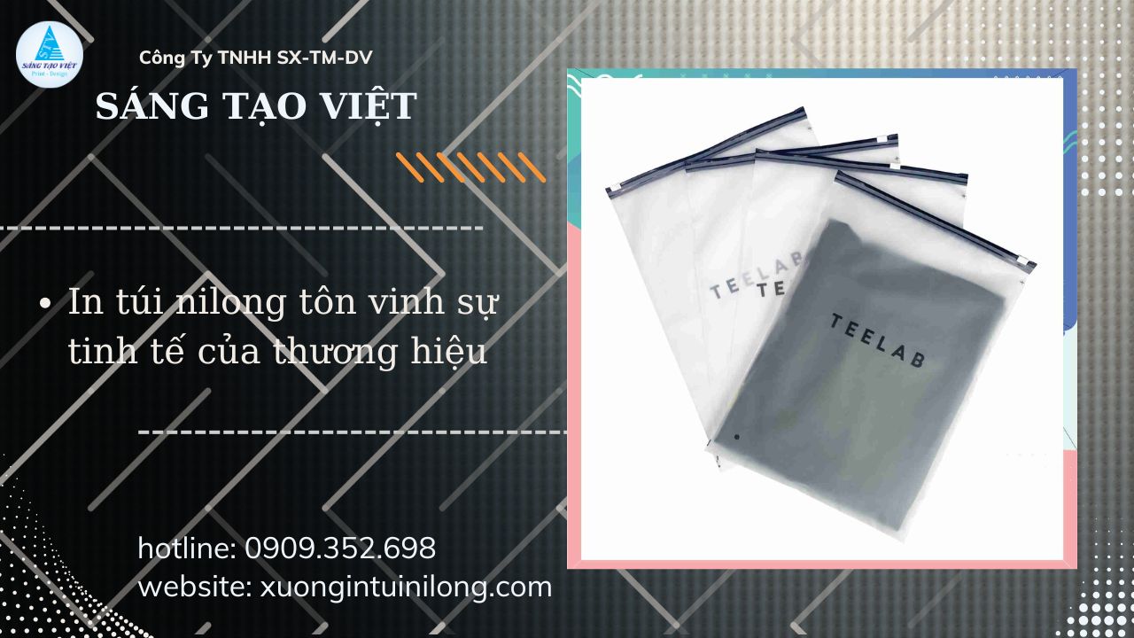 Sáng Tạo Việt đối tác in gia công túi zip lụa chuyên nghiệp