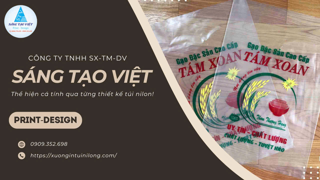 Xu hướng thiết kế bao bì nhựa đựng gạo loại 10kg thu hút khách hàng hiện đại