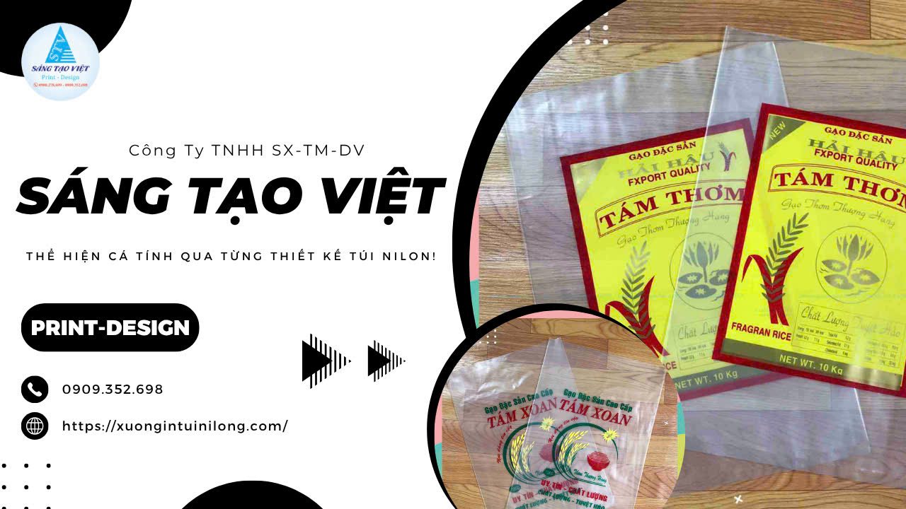 Sáng Tạo Việt mang lại bao bì nhựa đựng gạo loại 5kg chuyên nghiệp