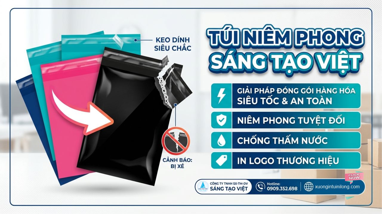 Quy Trình Sản Xuất Túi Nilong Niêm Phong Tại Xưởng Sáng Tạo Việt