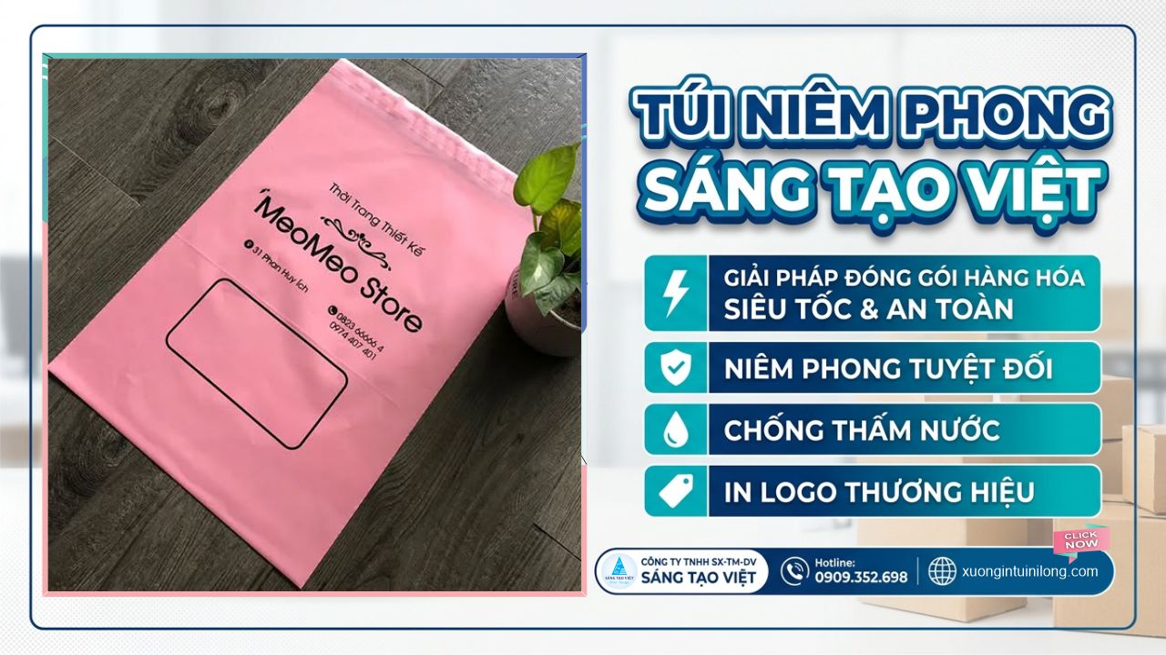 Đặt In Túi Niêm Phong Đóng Quần Áo Uy Tín Tại Sáng Tạo Việt