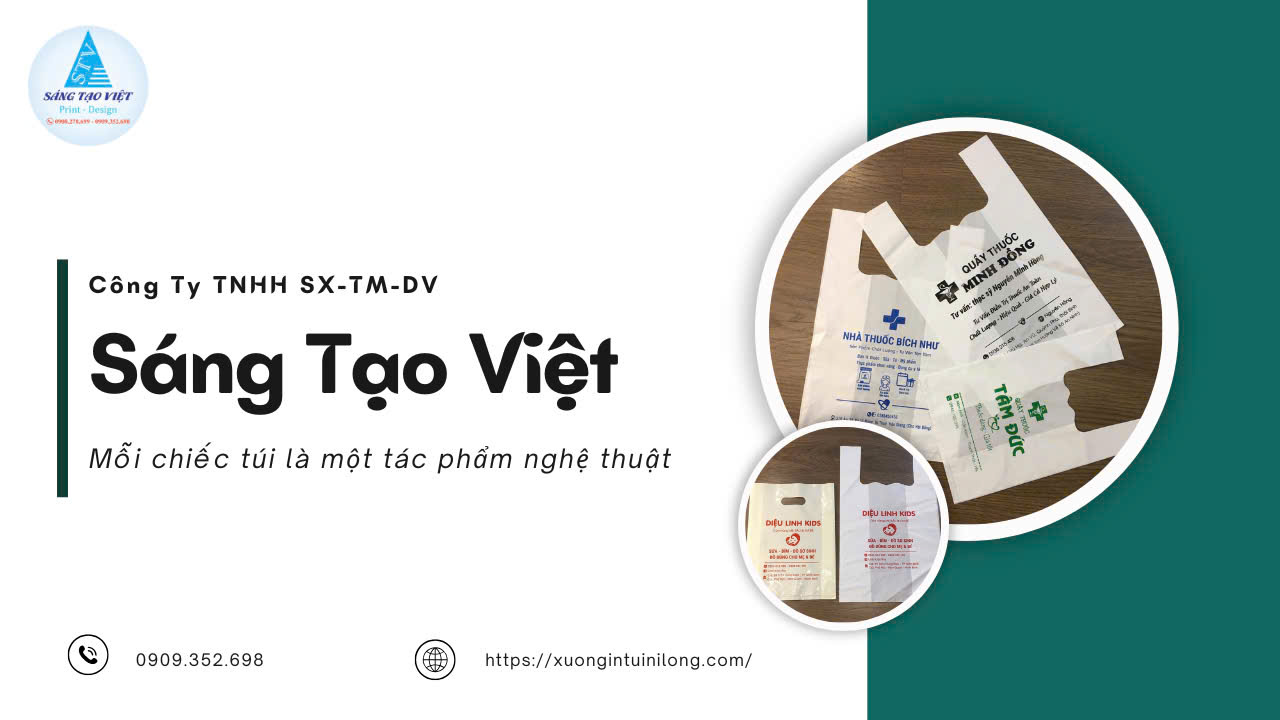 Túi hai quai siêu thị trắng trong mang lại cảm giác sạch sẽ và dễ nhận diện thương hiệu
