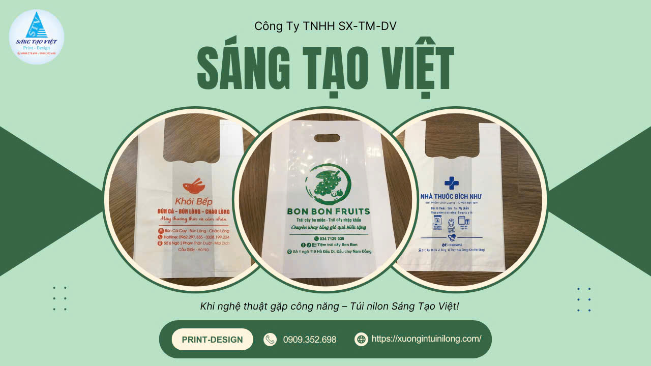 Sáng Tạo Việt và quy trình sản xuất túi nilong hai quai siêu thị