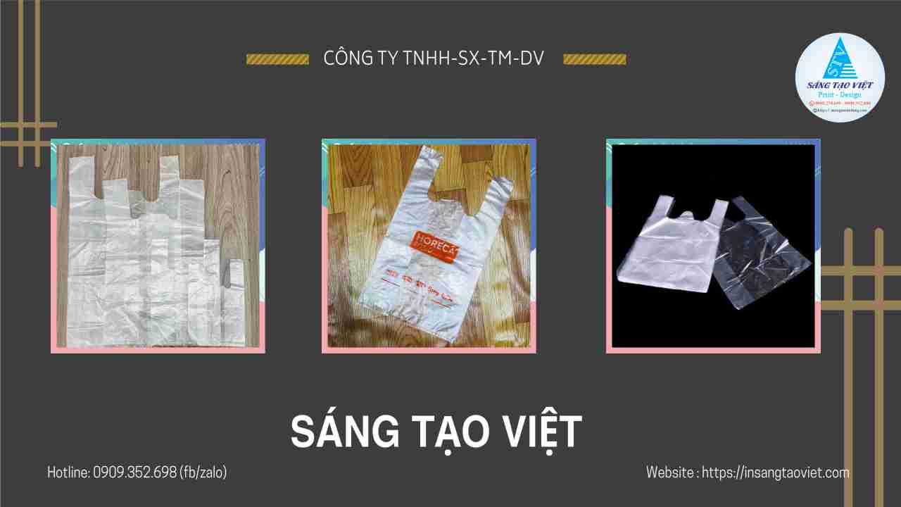 In ấn trên túi siêu thị trong suốt