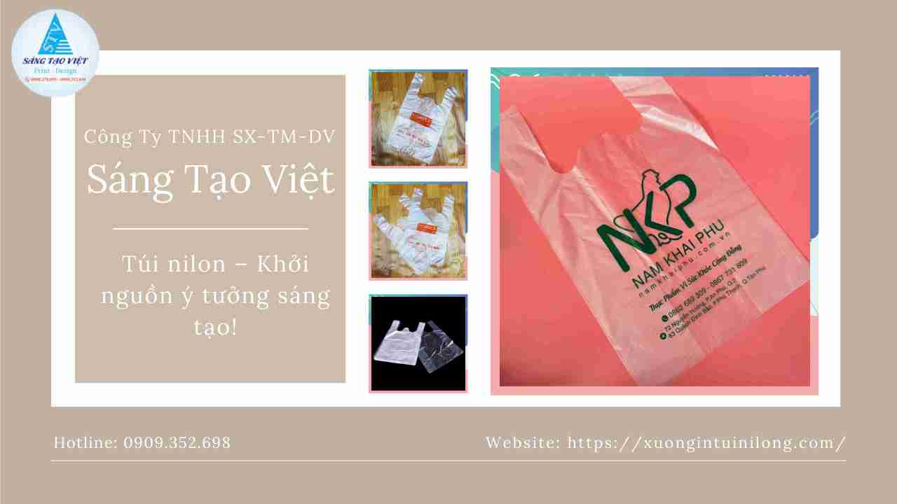 Giải pháp in túi siêu thị trong suốt tại Sáng Tạo Việt