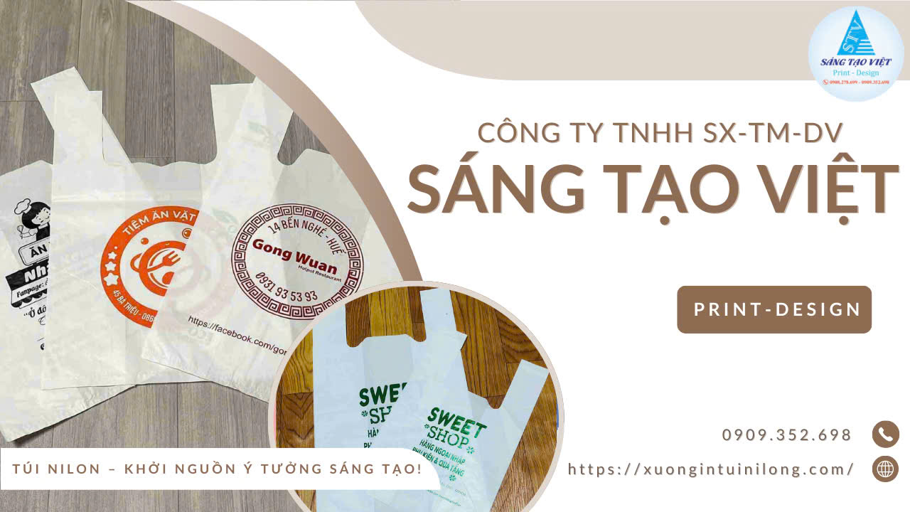 Cam kết in ấn túi xách siêu thị chất lượng từ Sáng Tạo Việt