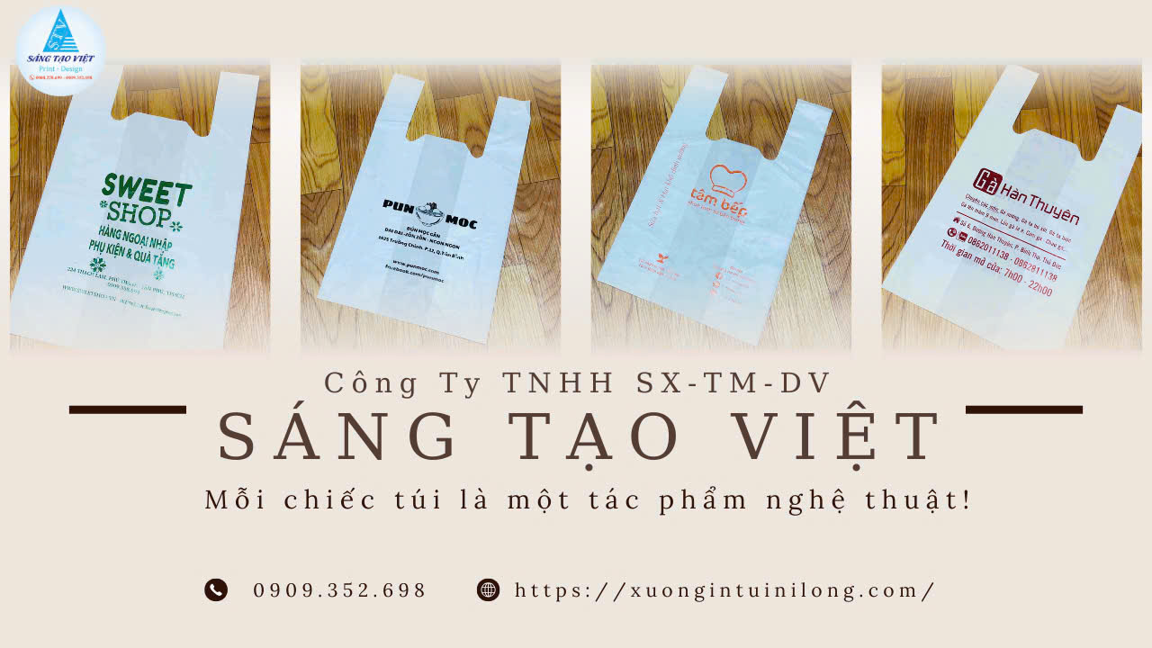 In túi siêu thị phù hợp với nhãn hàng nào?