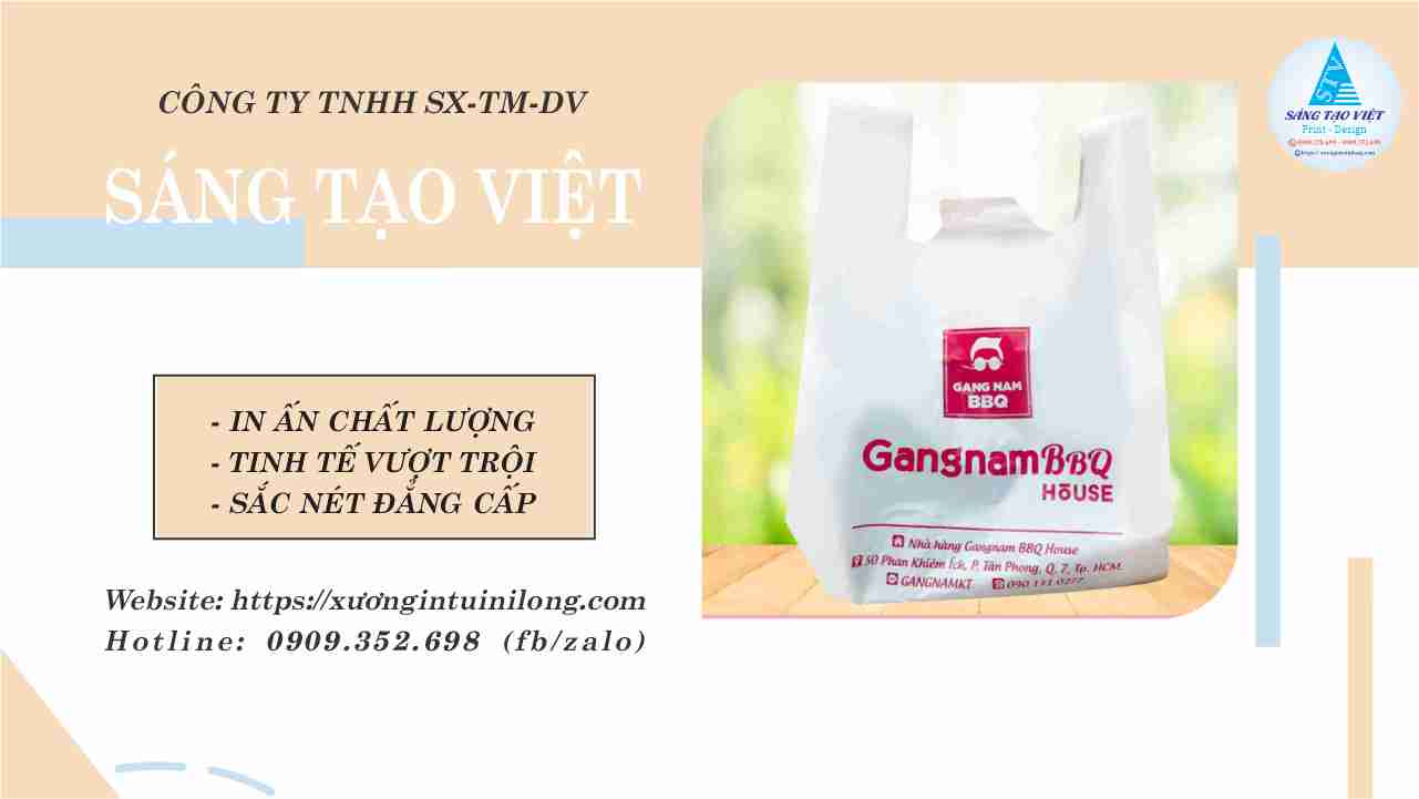 Sáng Tạo Việt là đơn vị đồng hành đáng tin cậy khi cần in túi siêu thị logo riêng