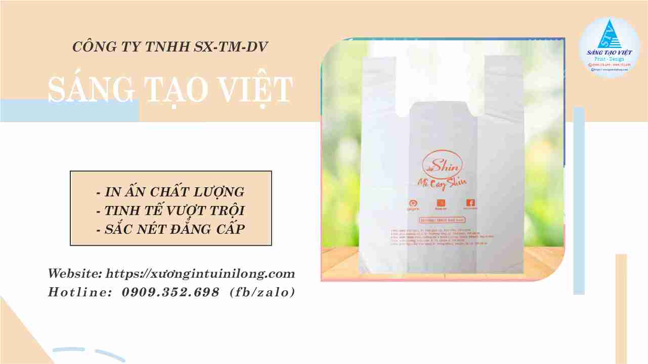 Sáng Tạo Việt là đối tác in túi siêu thị đáng tin cậy cho đơn hàng số lượng lớn