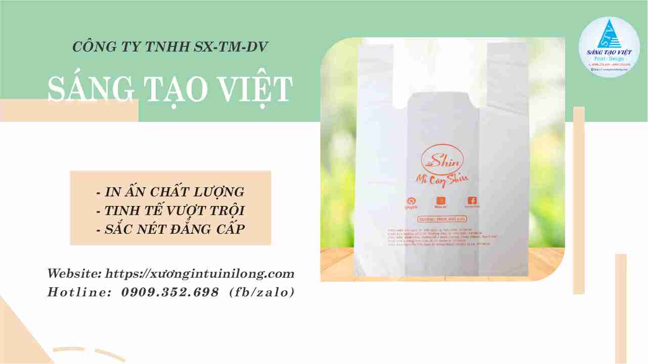 Ứng dụng phổ biến của túi siêu thị