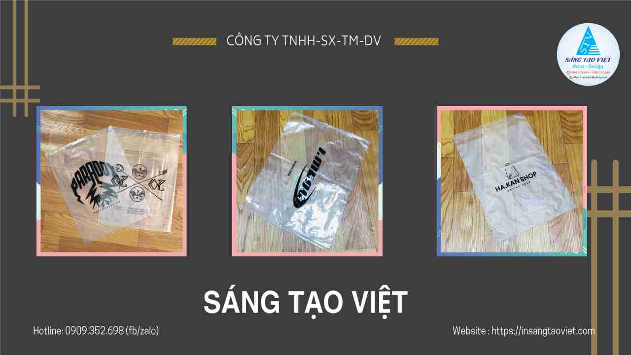 Các loại túi zip phổ biến mà công ty Sáng Tạo Việt sản xuất