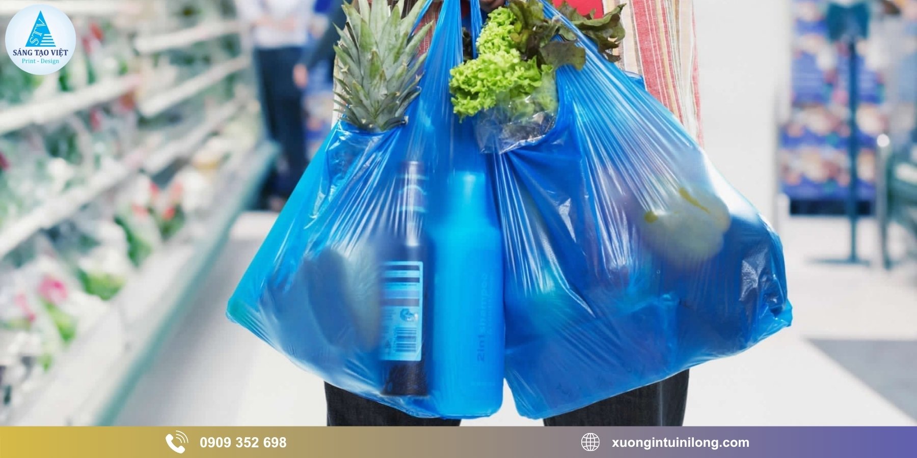 Cách tính số lượng túi siêu thị cần đặt 