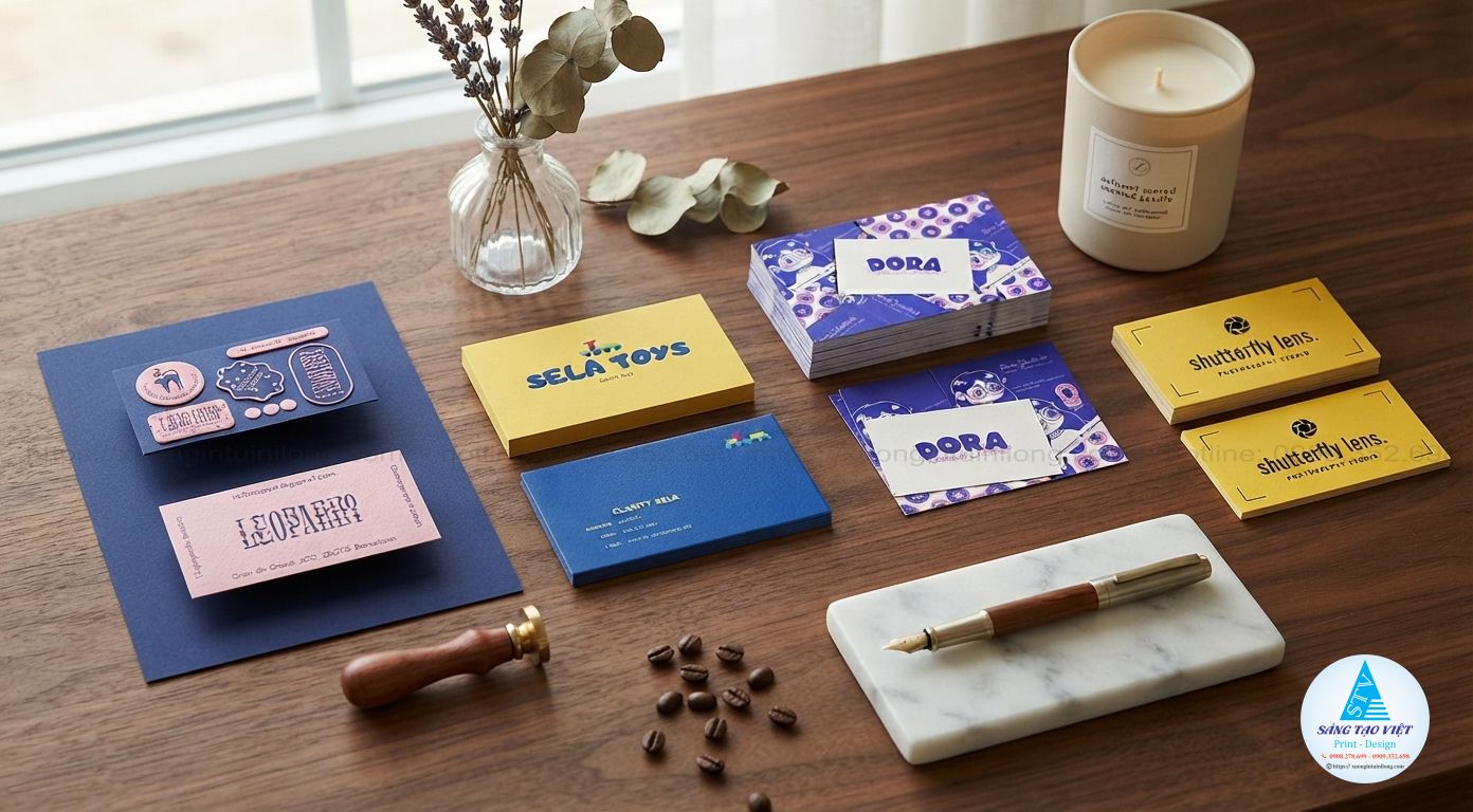 Thiết kế và in card visit sáng tạo trên giấy kraft thân thiện môi trường