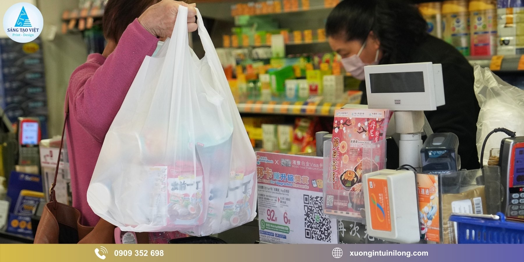 Nên chọn túi siêu thị PE hay HDPE?