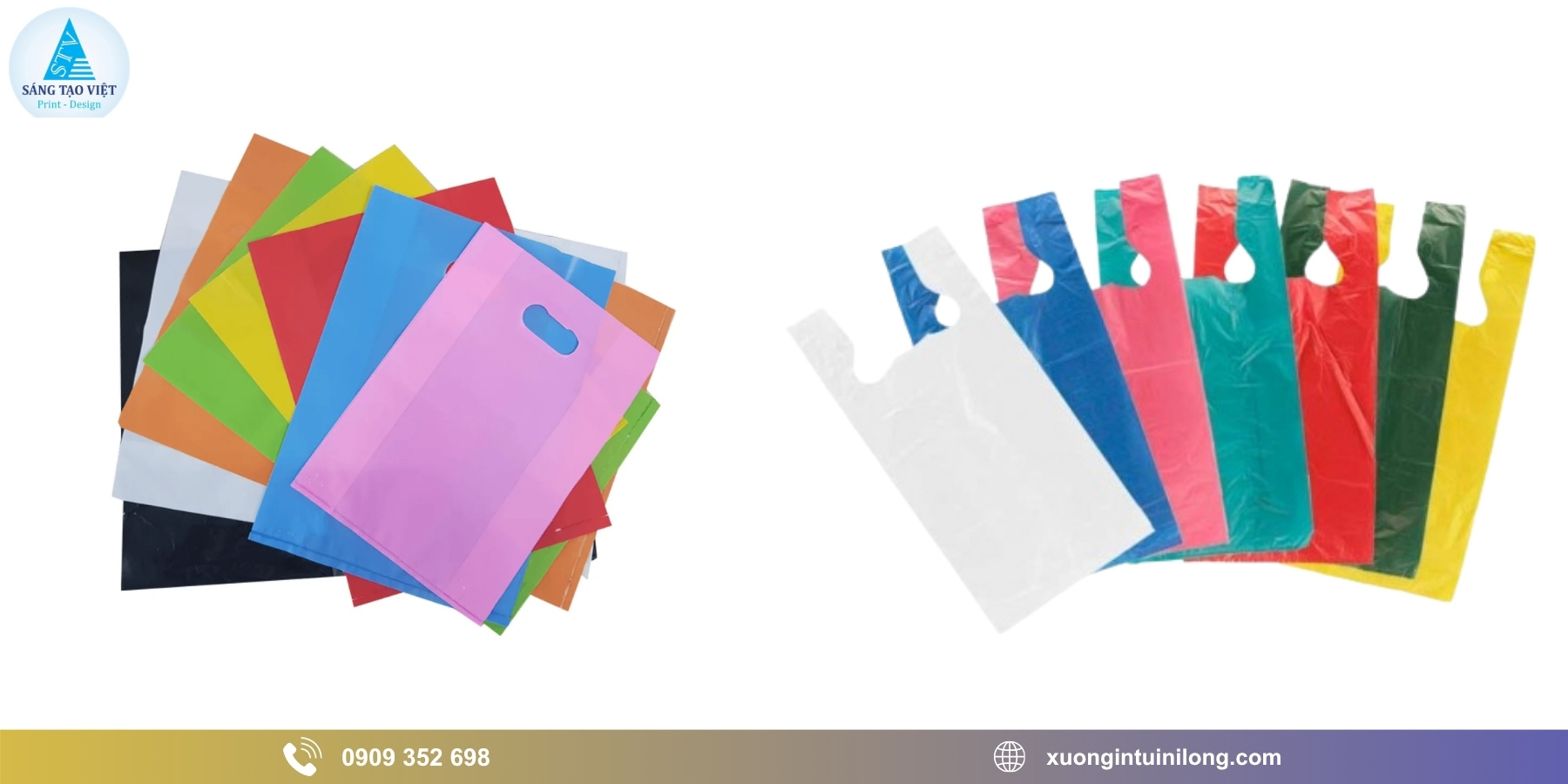 So sánh túi siêu thị PE và HDPE